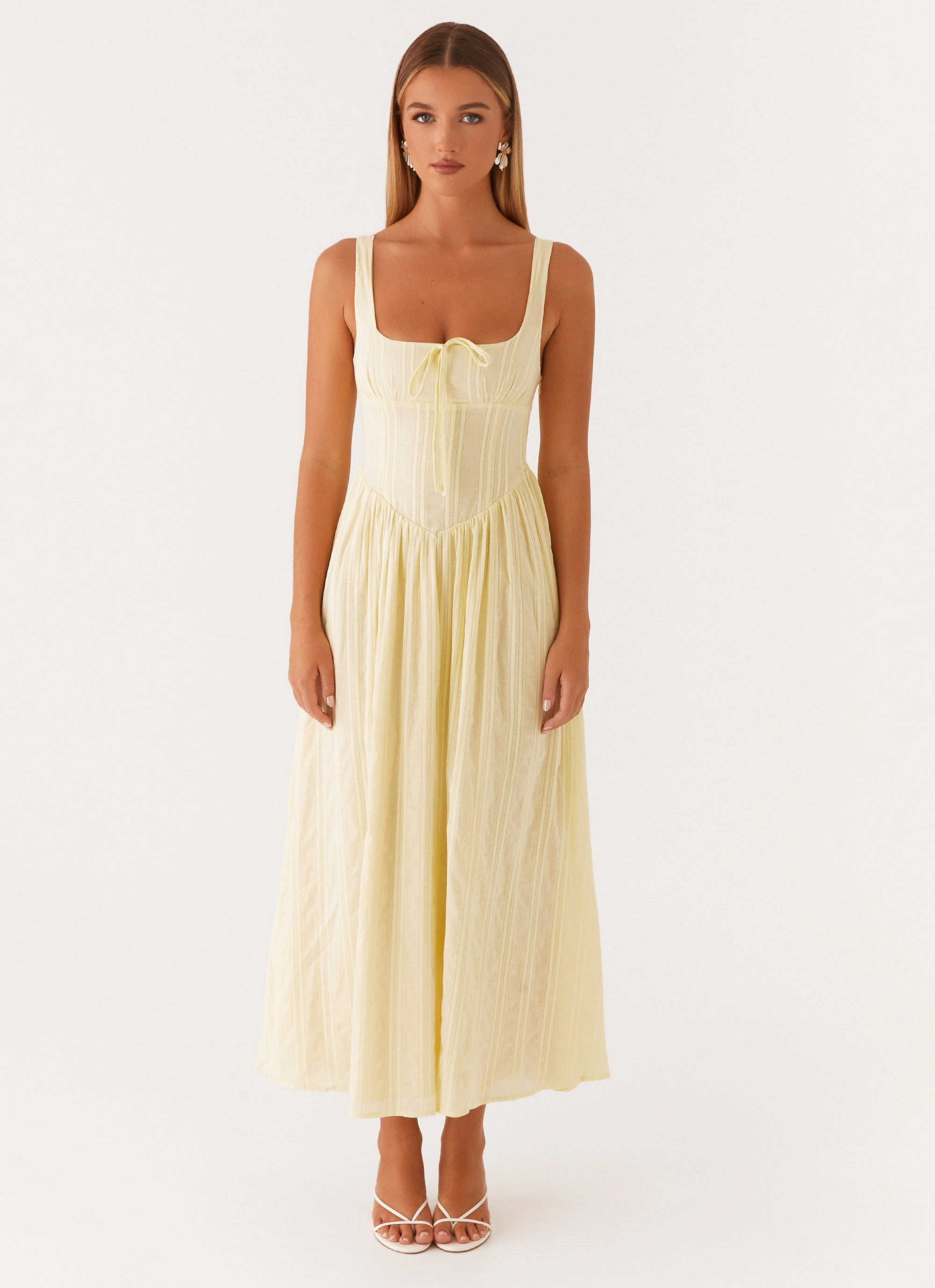 Soft Lines Pascuelle Midi Dress - Yellow