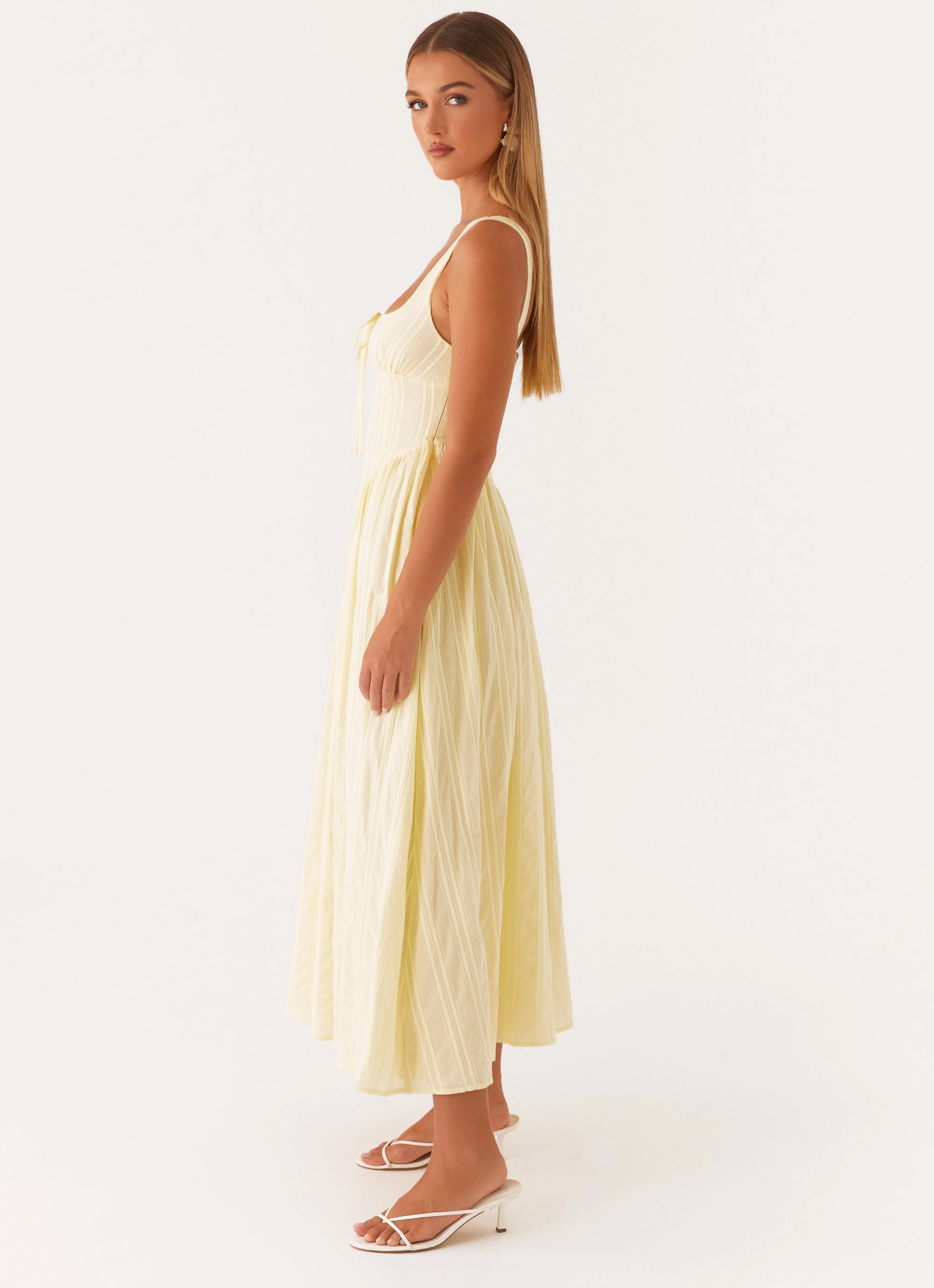Soft Cut Pascuelle Midi Dress - Yellow