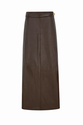 Leather Maxi Skirt Natural Look