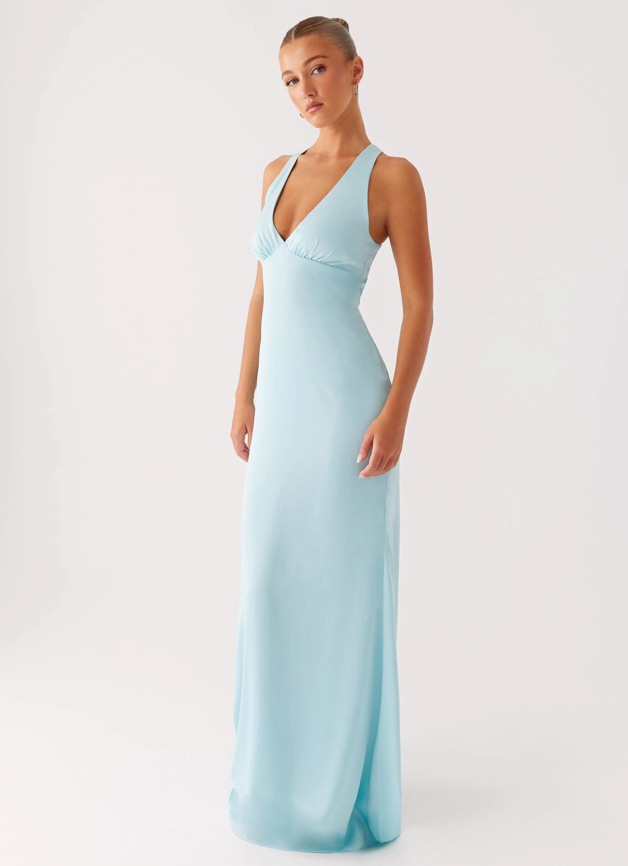 Desi Halterneck Maxi Dress - Mint Relaxed Fit