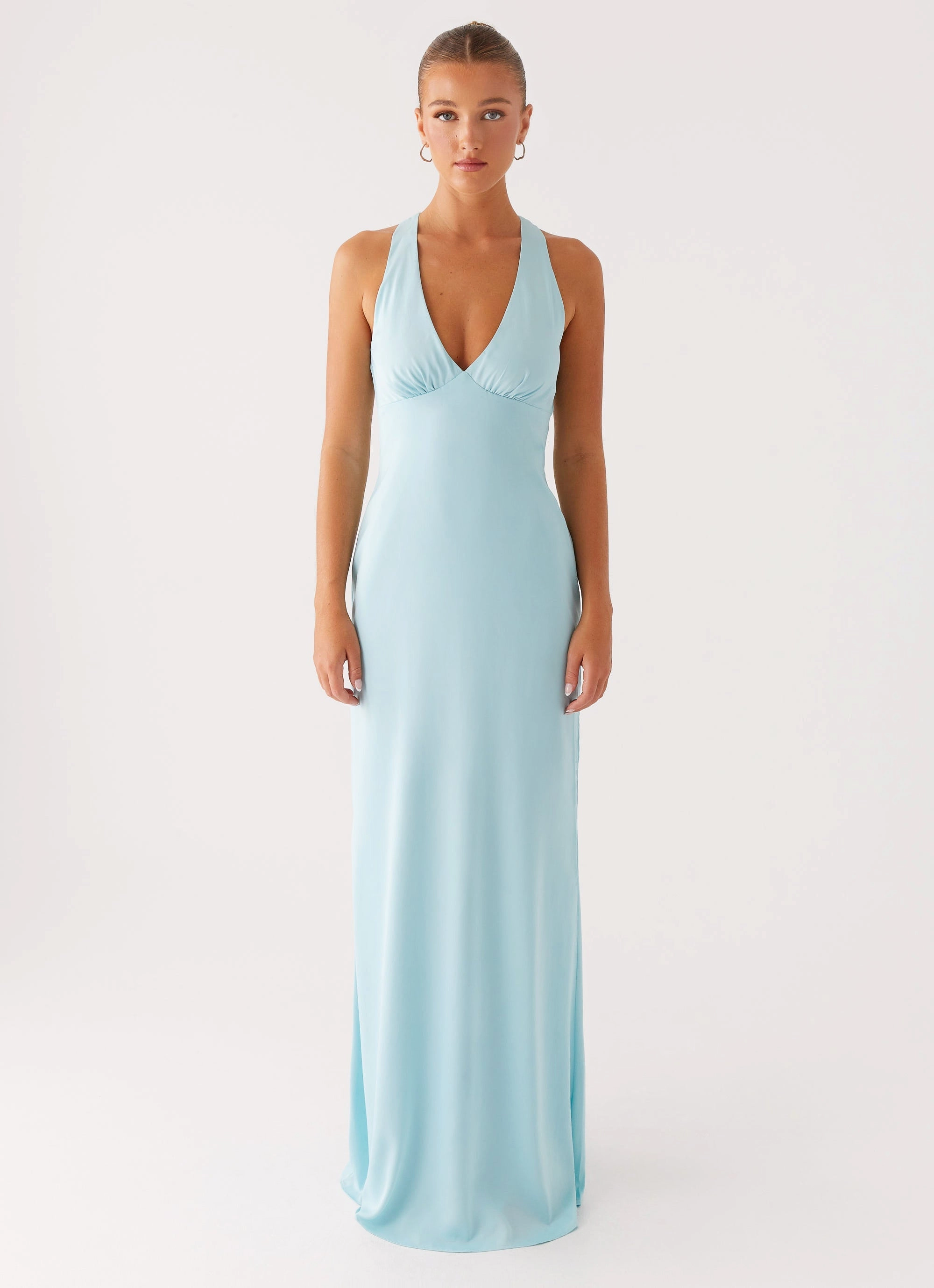 Desi Halterneck Maxi Dress - Mint Soft and Chic