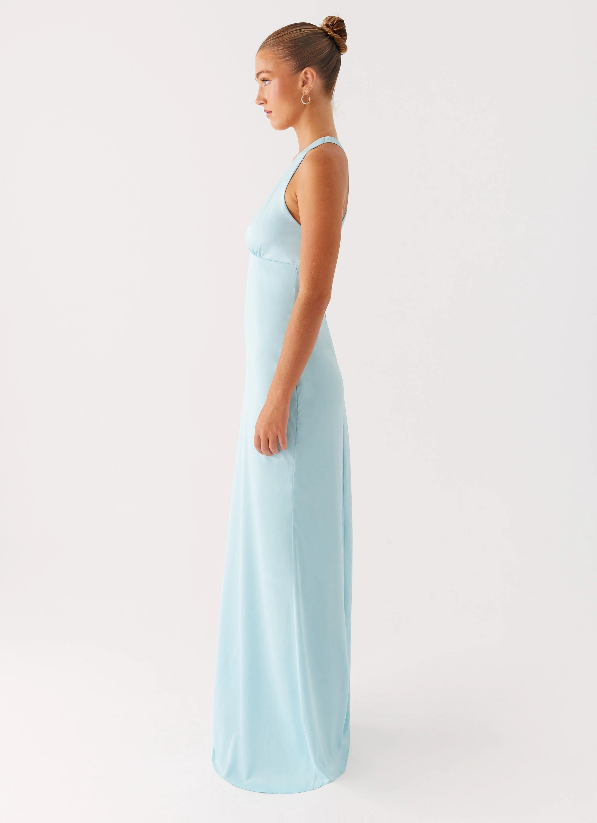 Desi Halterneck Maxi Dress - Mint Artistic Vibe Tie-dye