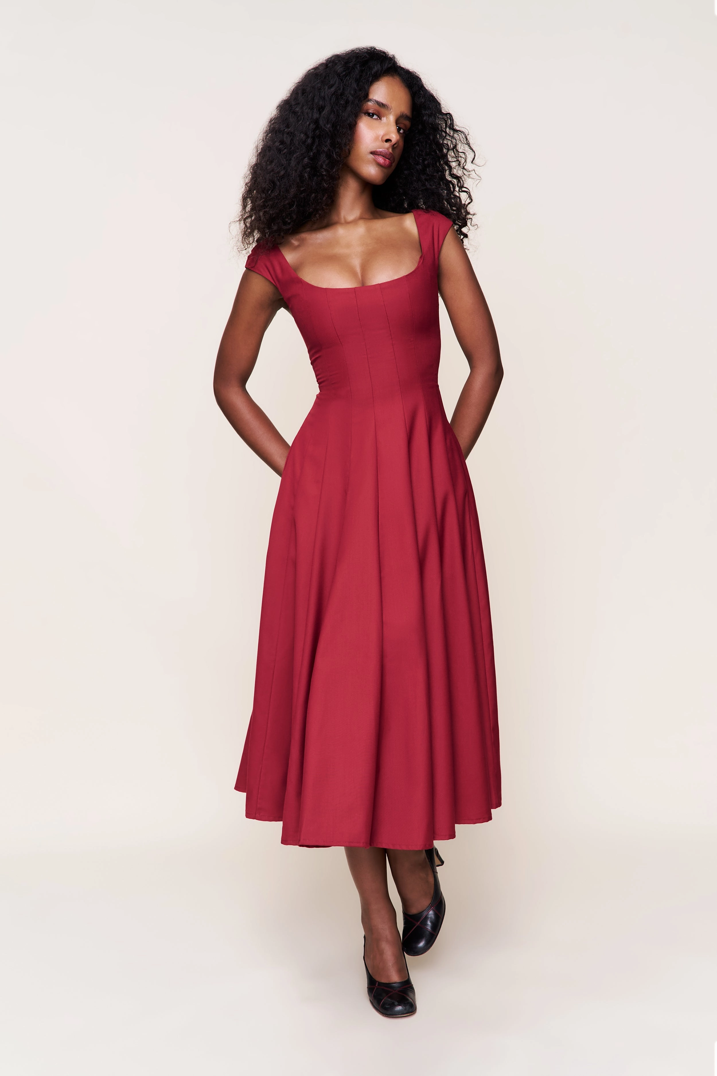 Geometric-pattern Leila Dress
