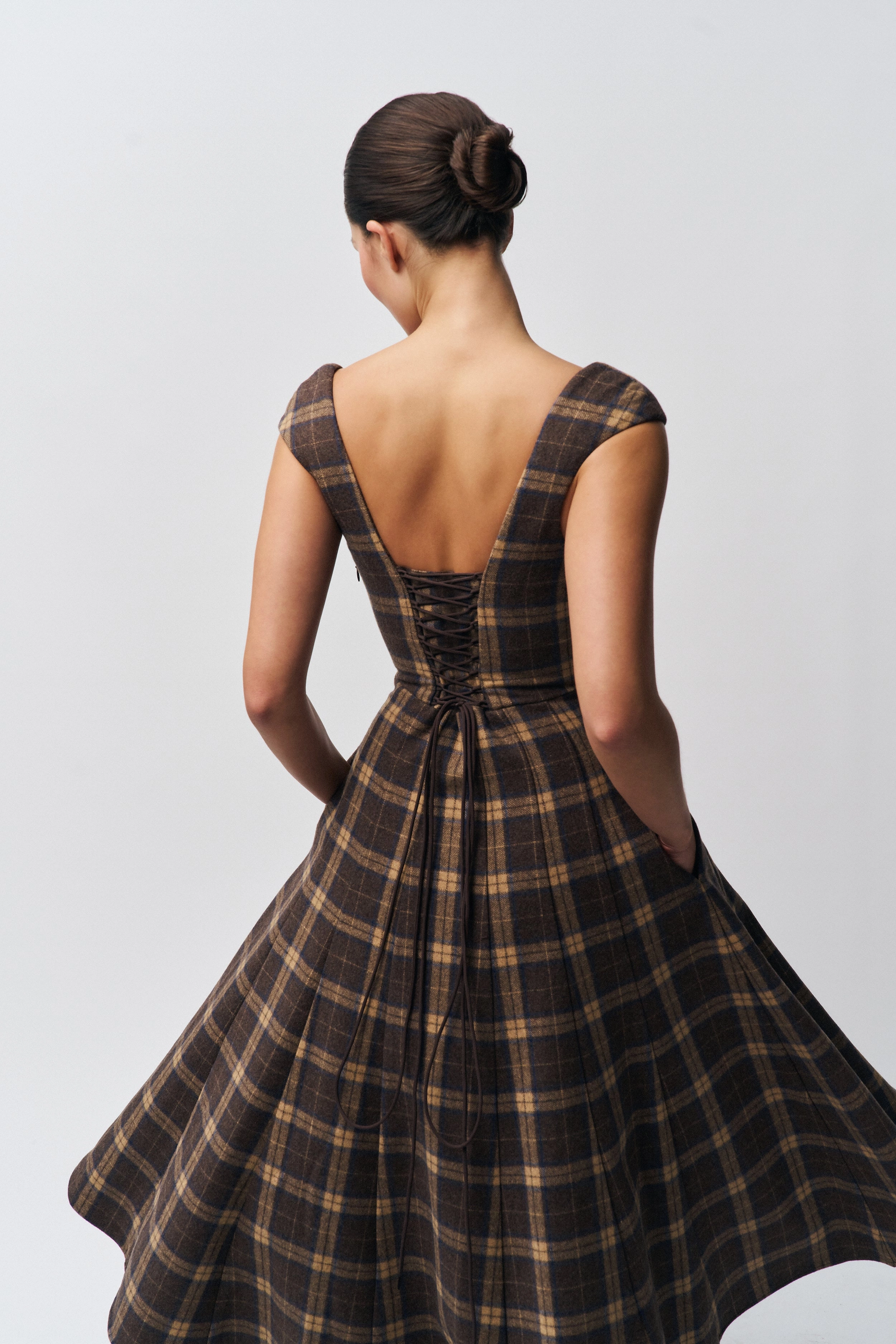 Smooth Surface All Occasion Leila Tartan Dress