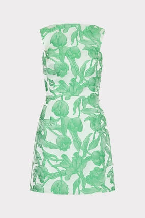 Leilani Tulip Jacquard Mini Dress Minimalist Waist ElasticWaistband
