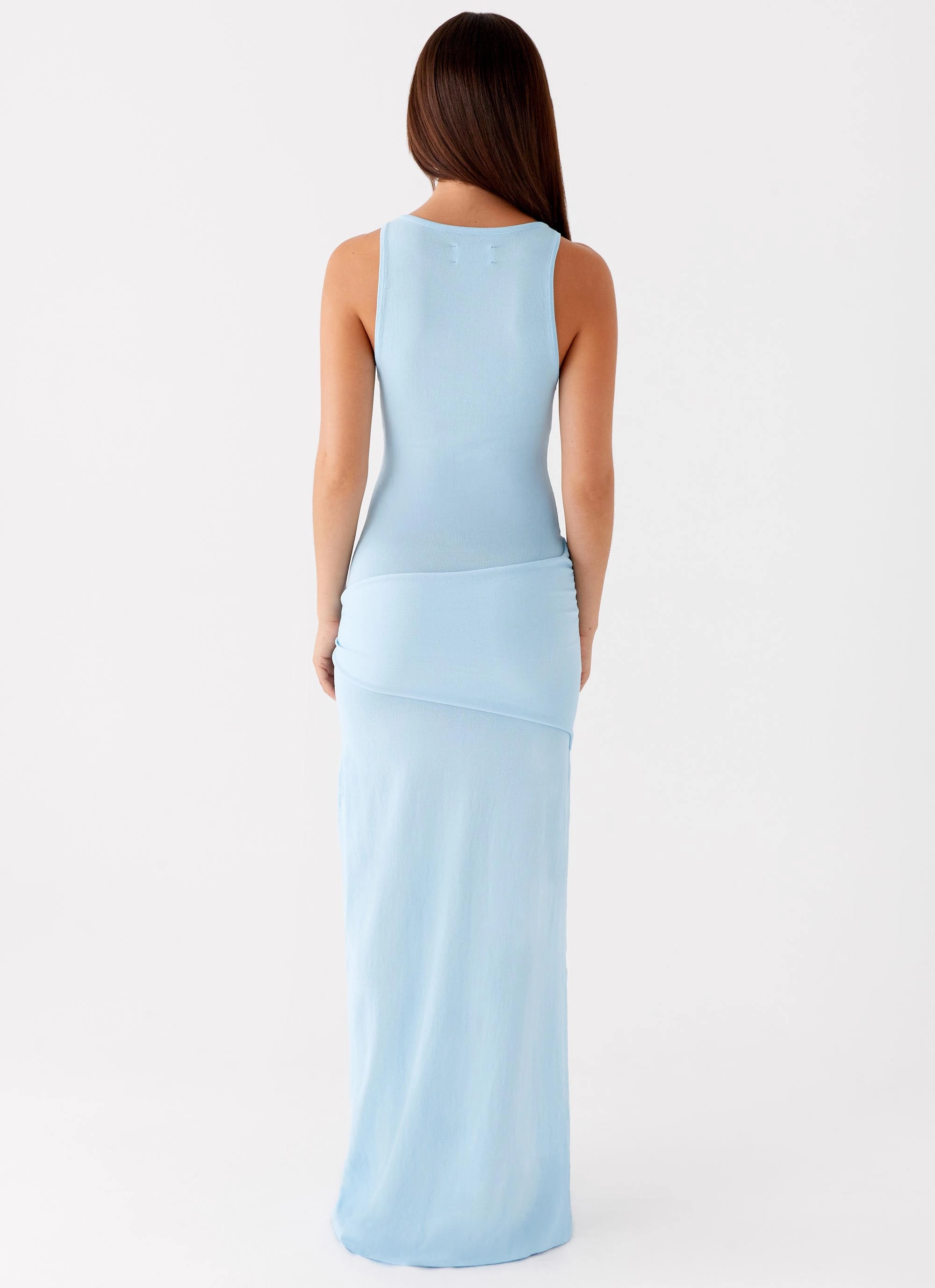 Leona Maxi Dress - Turquoise Tonal-Panel Snag-Resistant