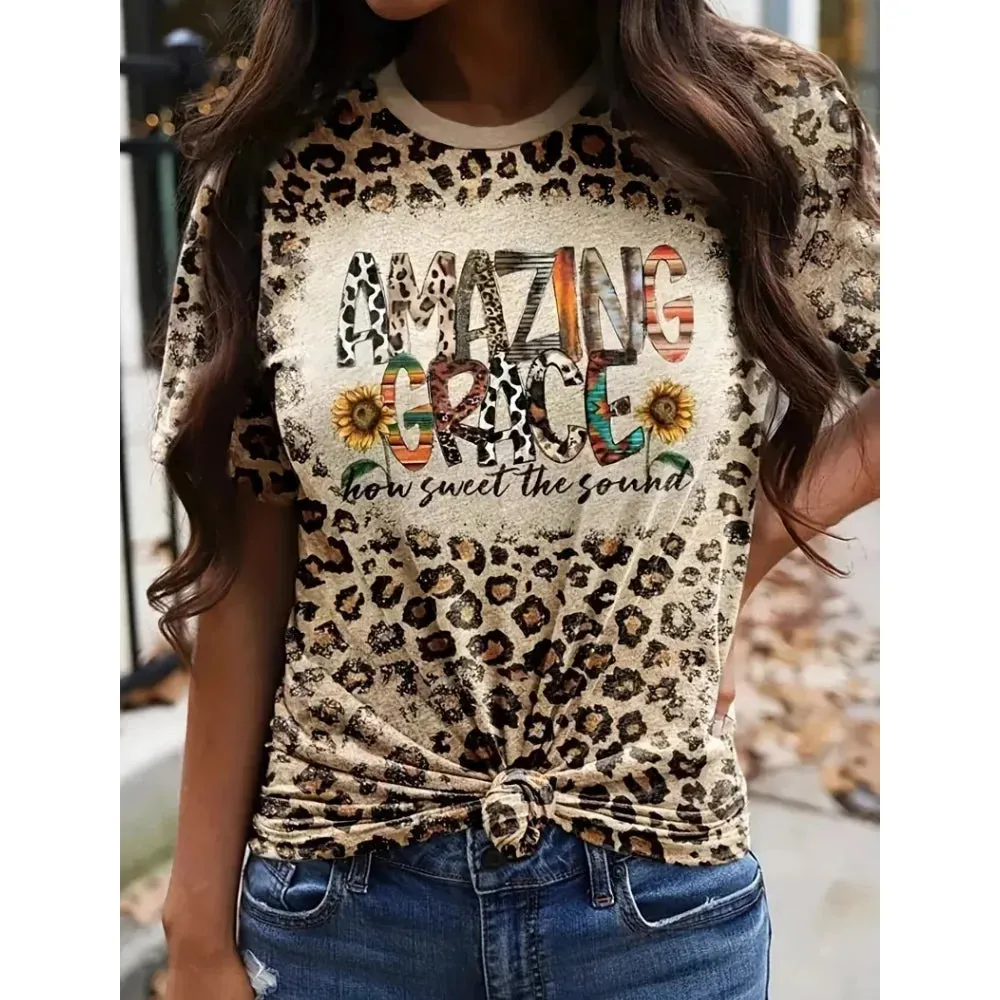 Leopard Heart Oversized T-shirt