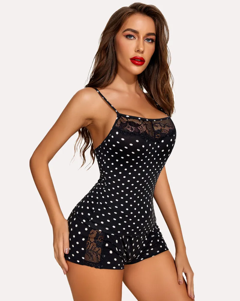 Leopard Lace Pajamas Set