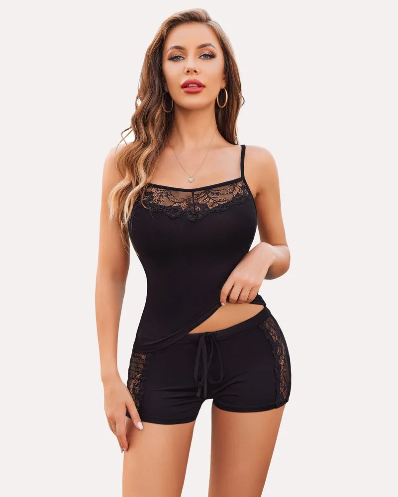 Leopard Lace Pajamas Set