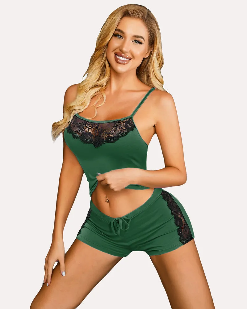 Leopard Lace Pajamas Set