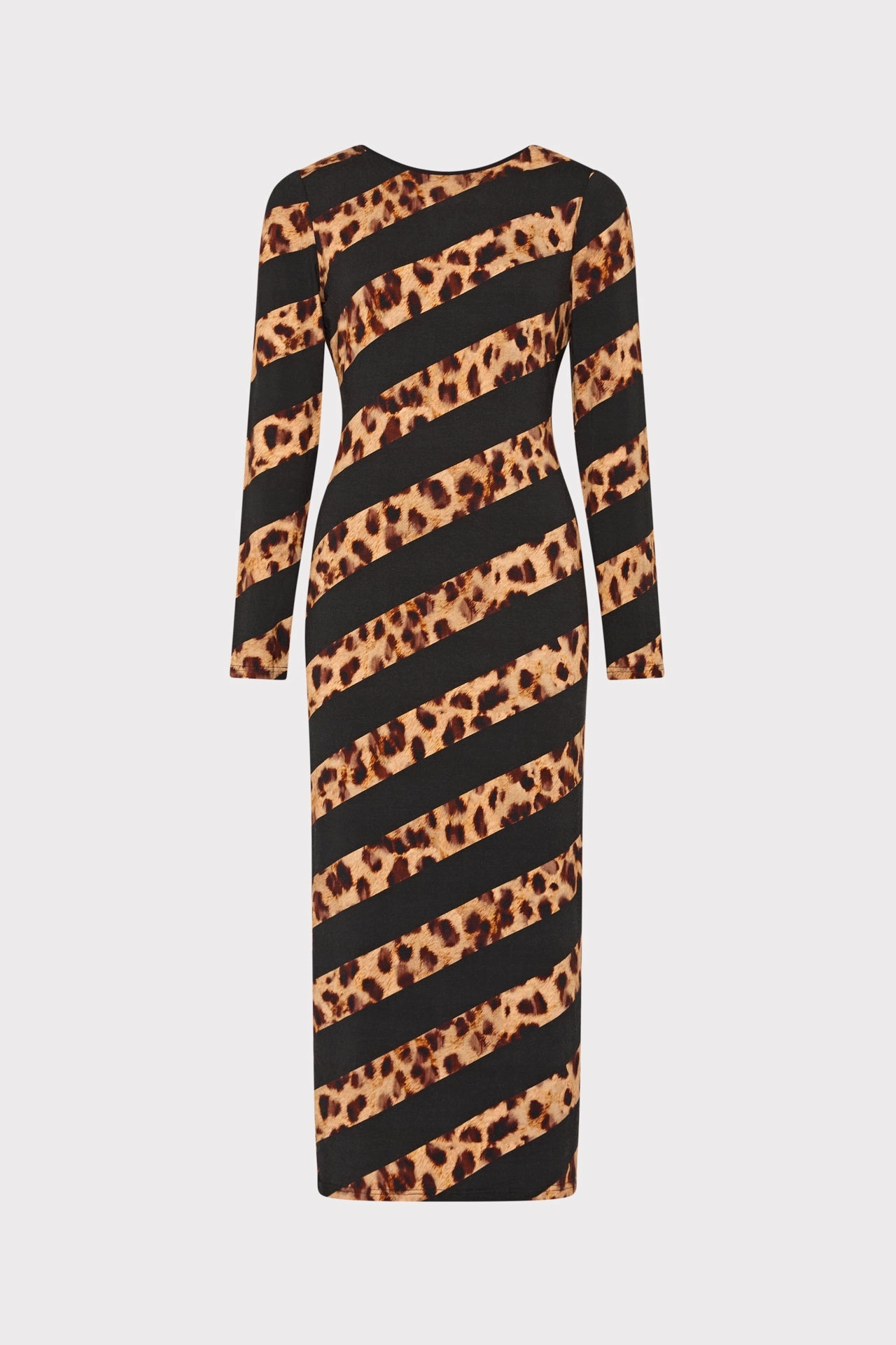 Timeless slip dress Leopard Stripe Jersey Midi Dress