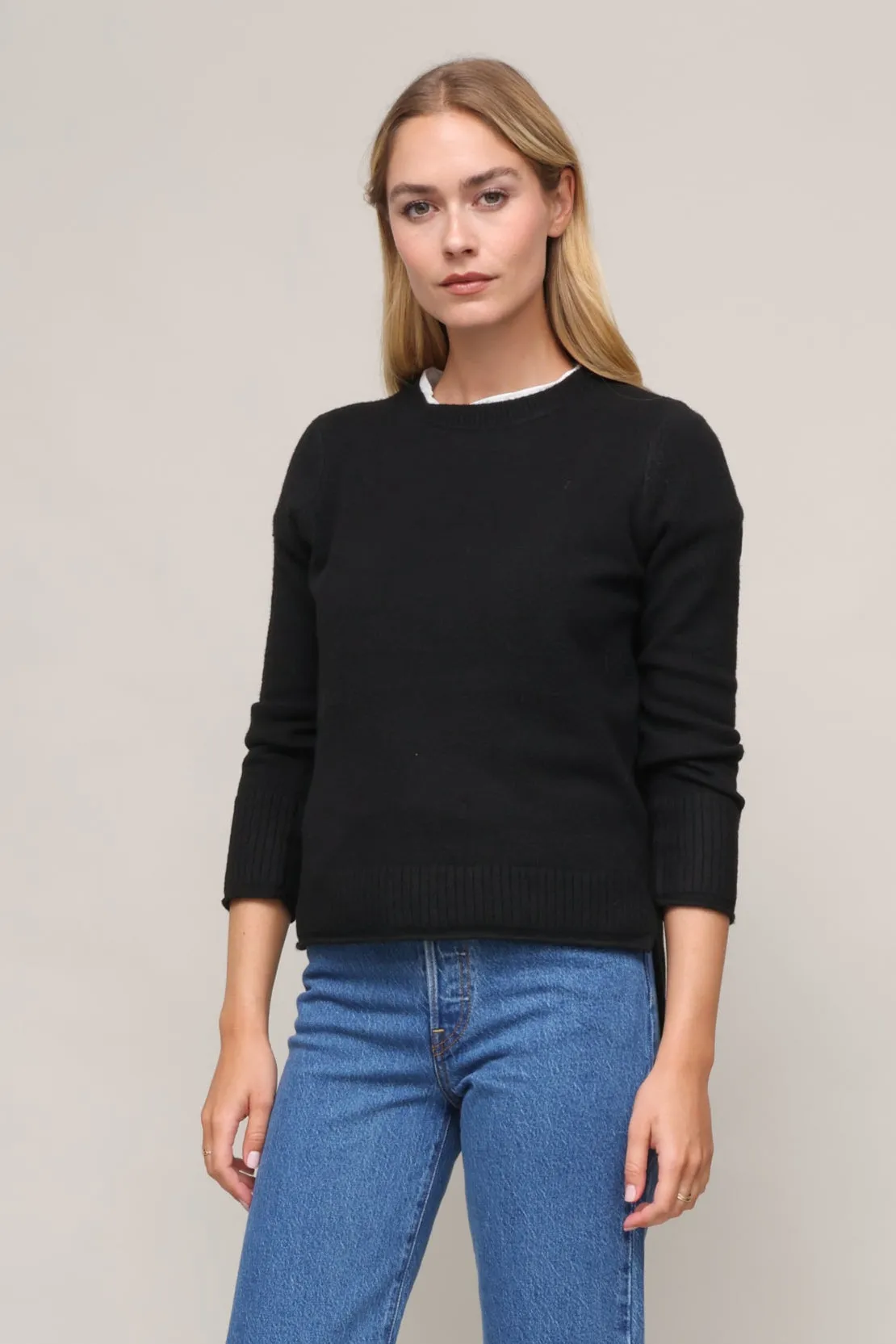 Lexie Double Layer T-Shirt ribbed texture