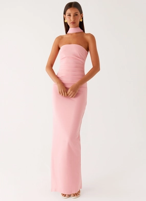 Garden Fresh Vintage Style Libra Maxi Dress - Pink