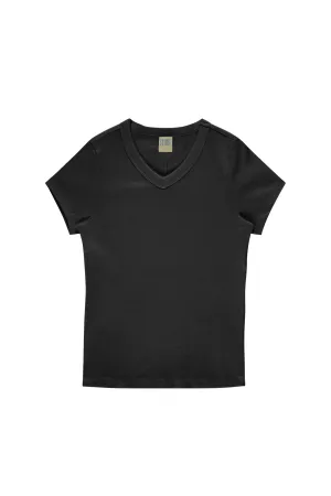 Jill Baby Tee in Black YarnBlend