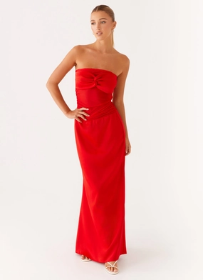 Easy Layering Piece Bodycon-Fit Rewind Maxi Dress - Tangerine