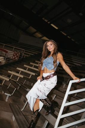 Tiered Layers Wild Card Western Skirt