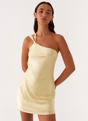 Lights Out Mini Dress - Yellow Sustainable Innovation