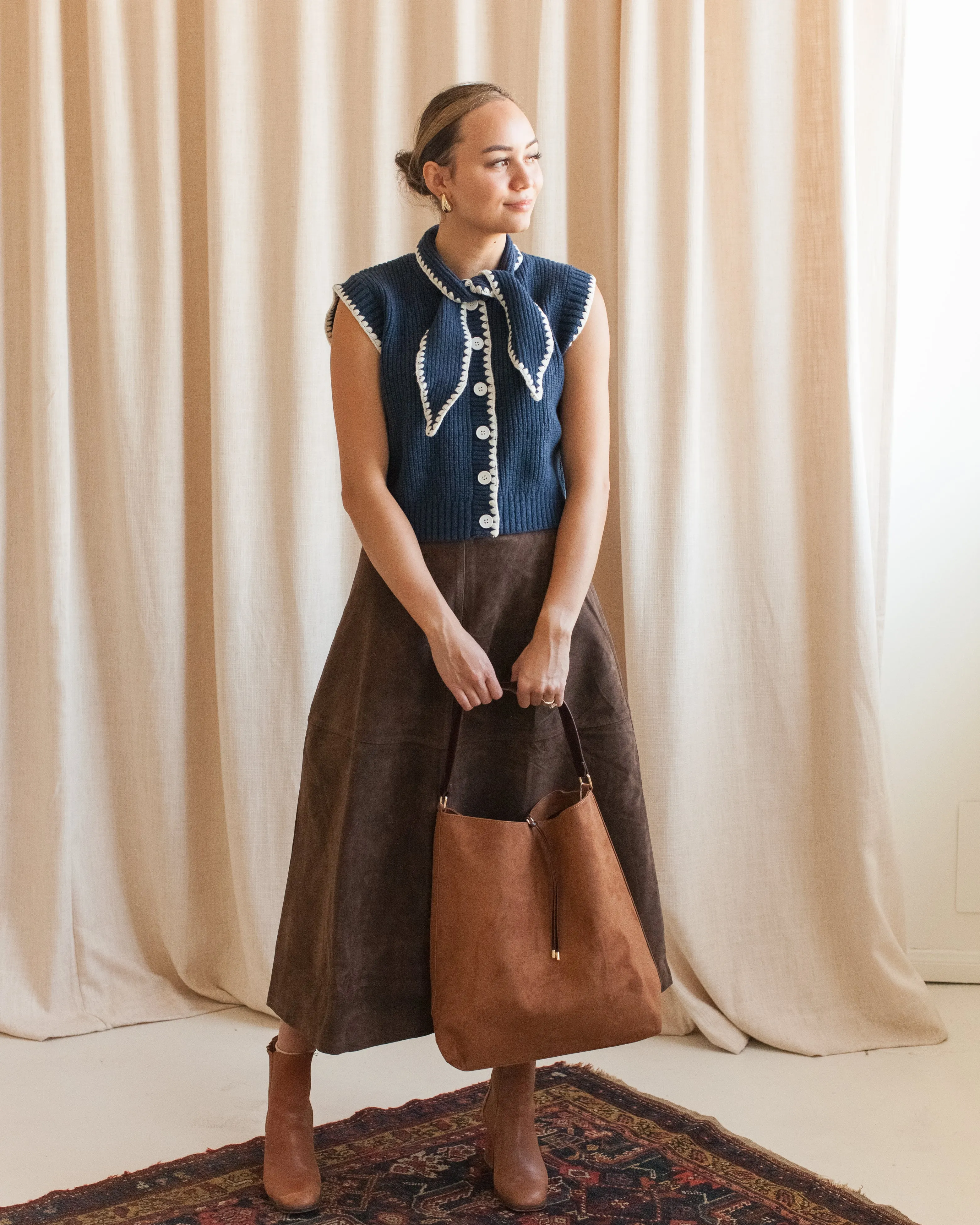 Airflow Mesh Lining Sailor Sleeveless Knit