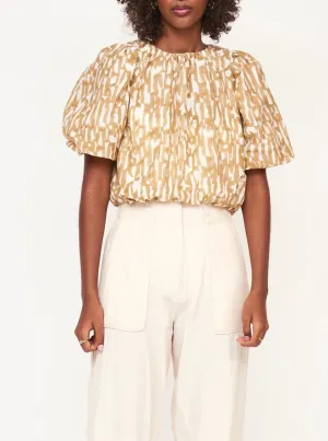 Fashionable Fit Soft Touch Mirth Andaman Bubble Top in Driftwood