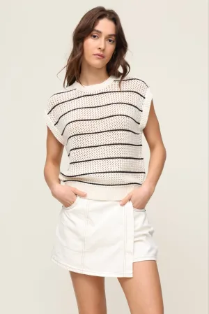 Ergonomic Shoulder Cut Ines Stripe Sweater