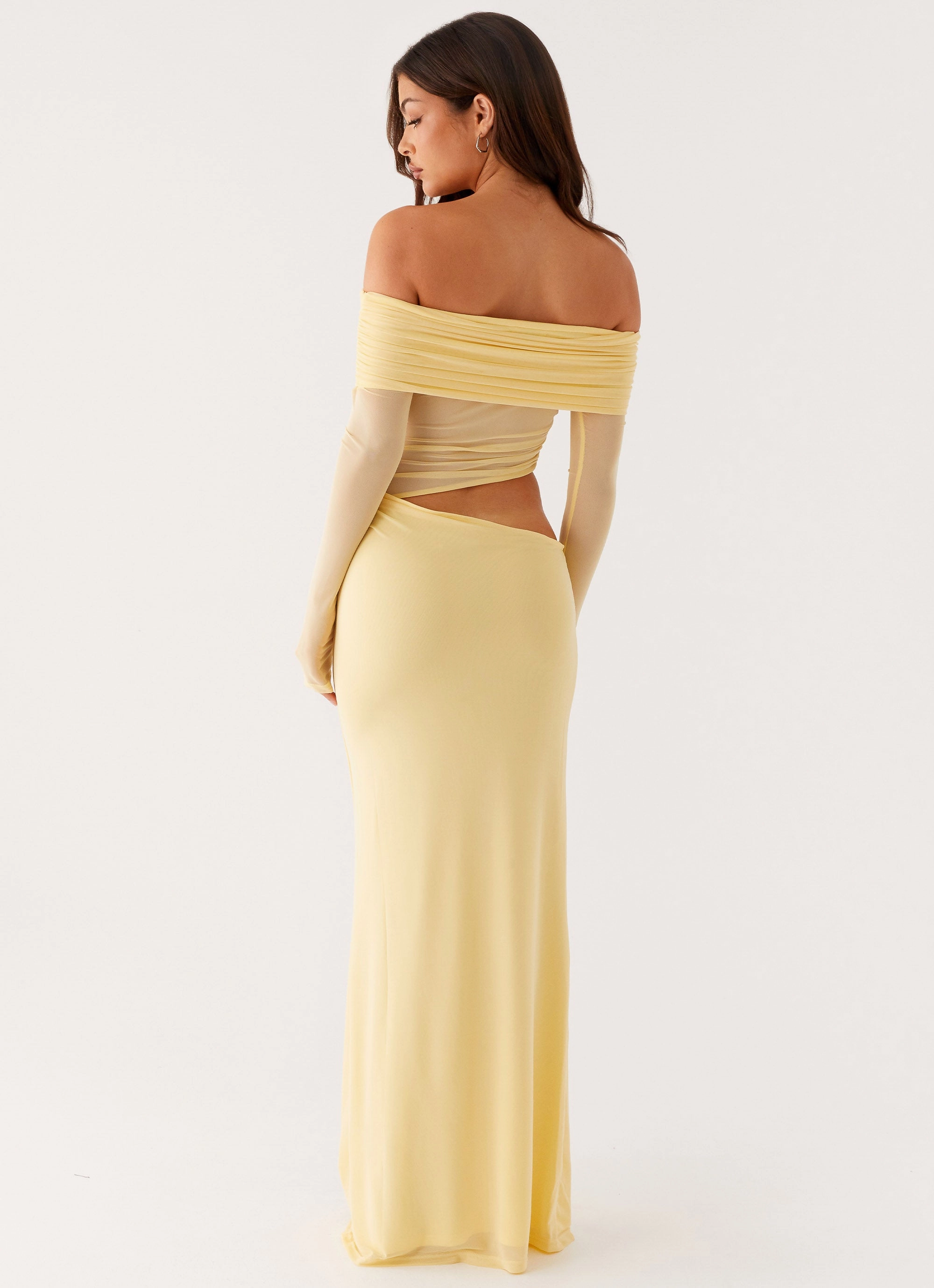 Embroidered-Detail Emery Maxi Dress - Yellow