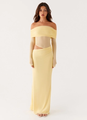 Emery Maxi Dress - Yellow Gentle Motion