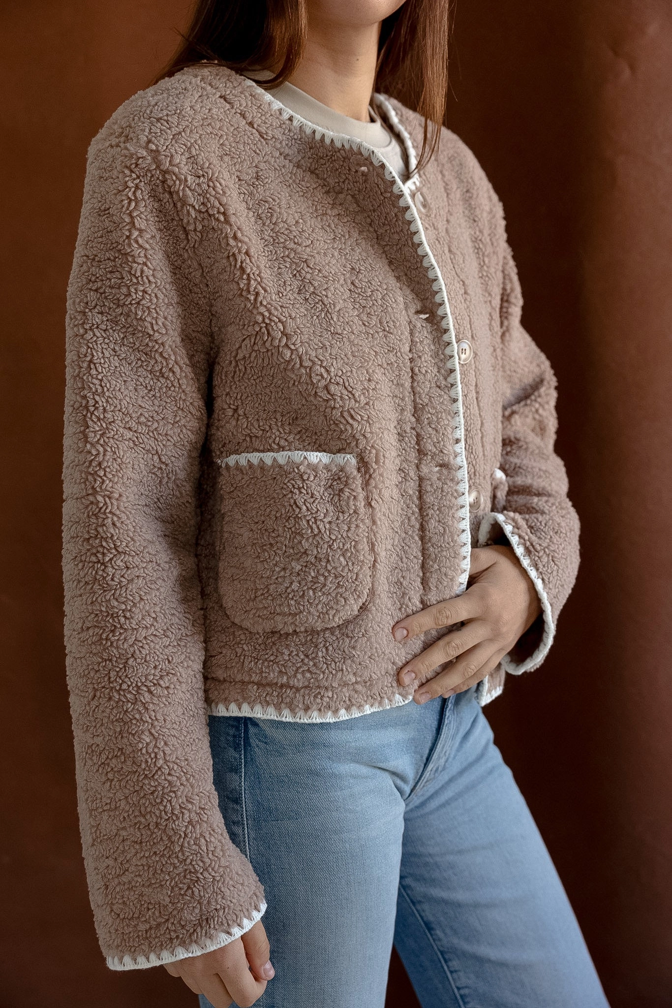 Stowe Cocoa Jacket Wool blend