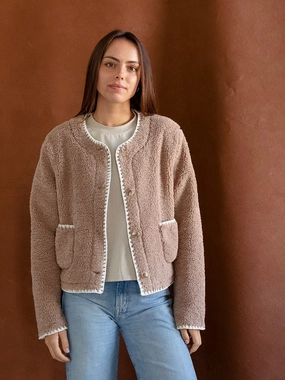 Stowe Cocoa Jacket Weekend Chill Style Wind Resistant