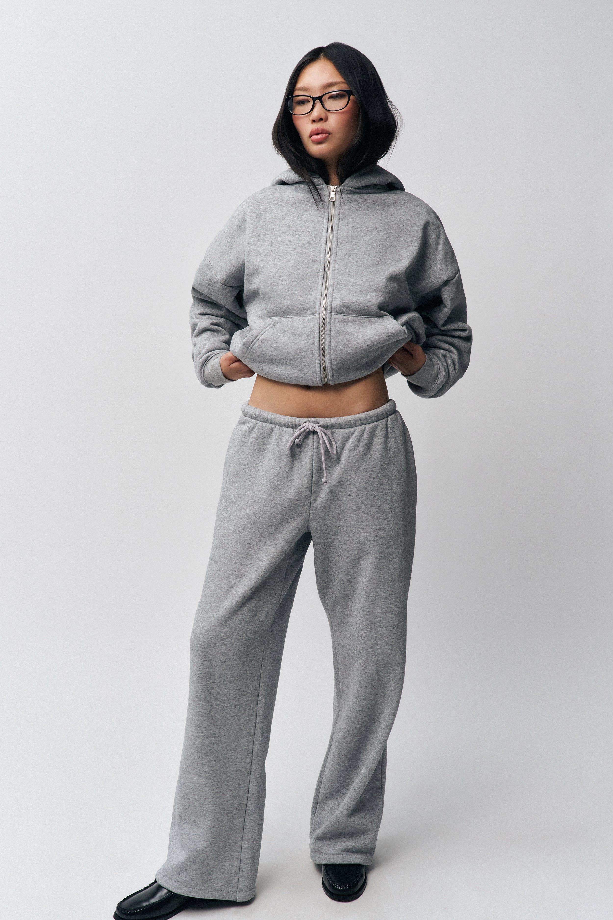 Light Cover ShrinkResistant Weave Zip Up Hoodie