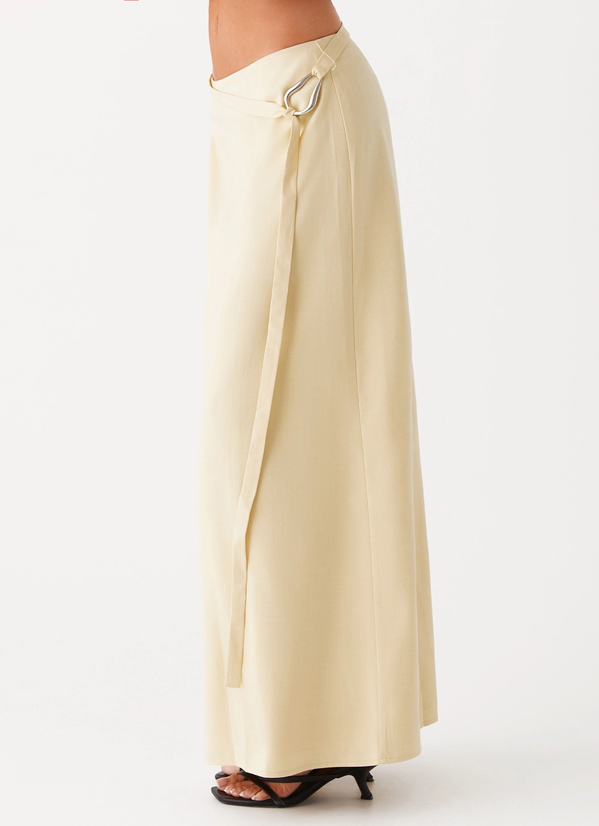 Non see through Basic Layers Azura Maxi Skirt - Yellow