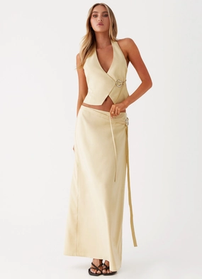 Azura Maxi Skirt - Yellow Water Repellent Outfit Mix