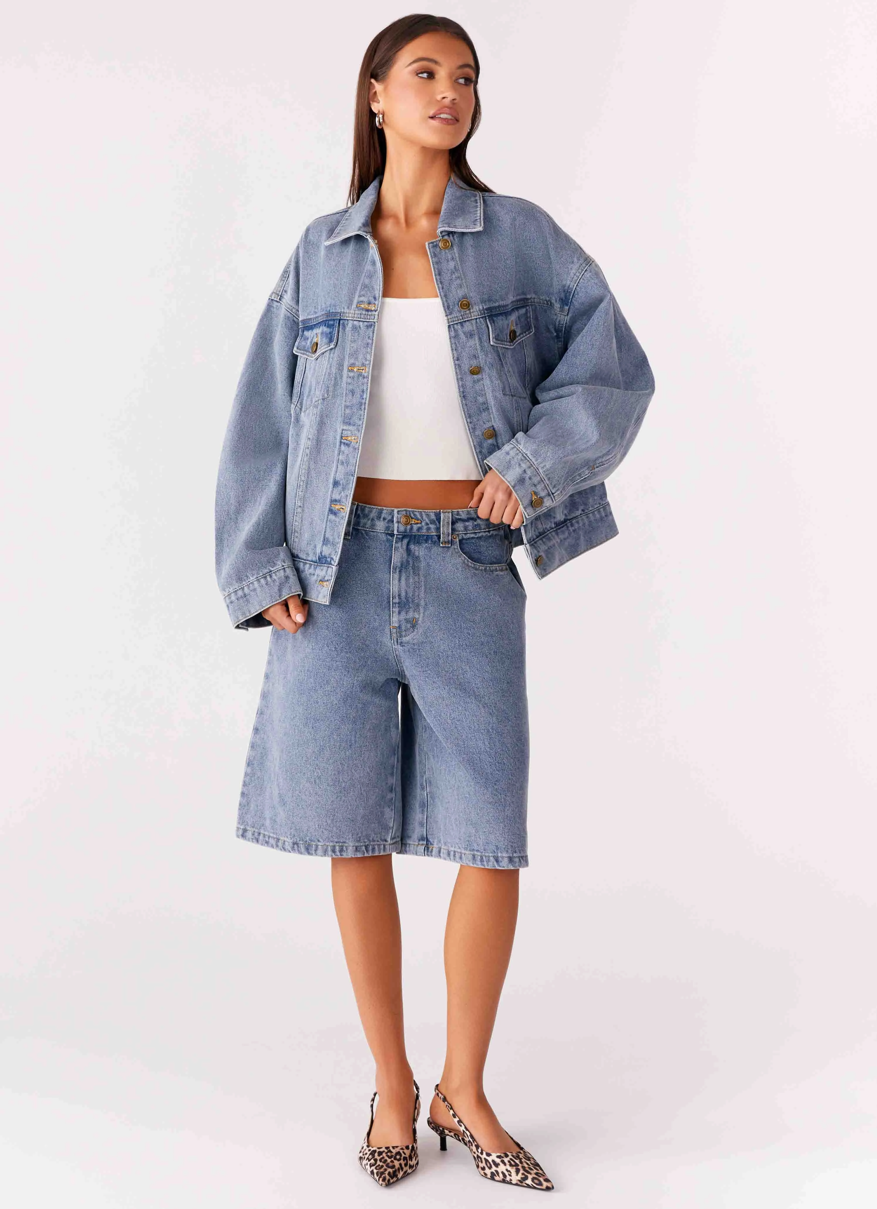 Comfy Motion handmade touch Orleans Denim Jorts - Blue