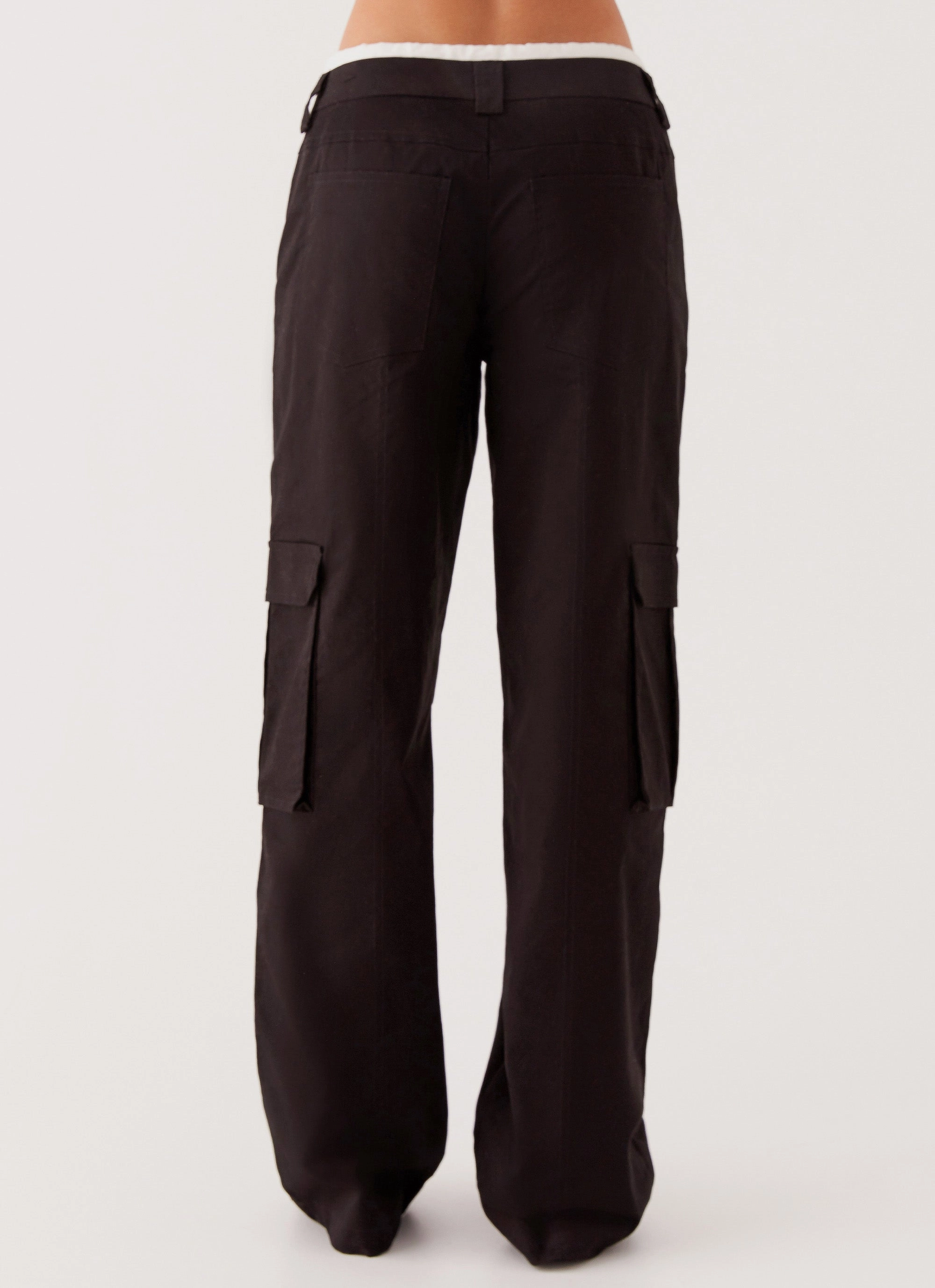 High Durability Thread Grace Lily Cargo Pants - Black