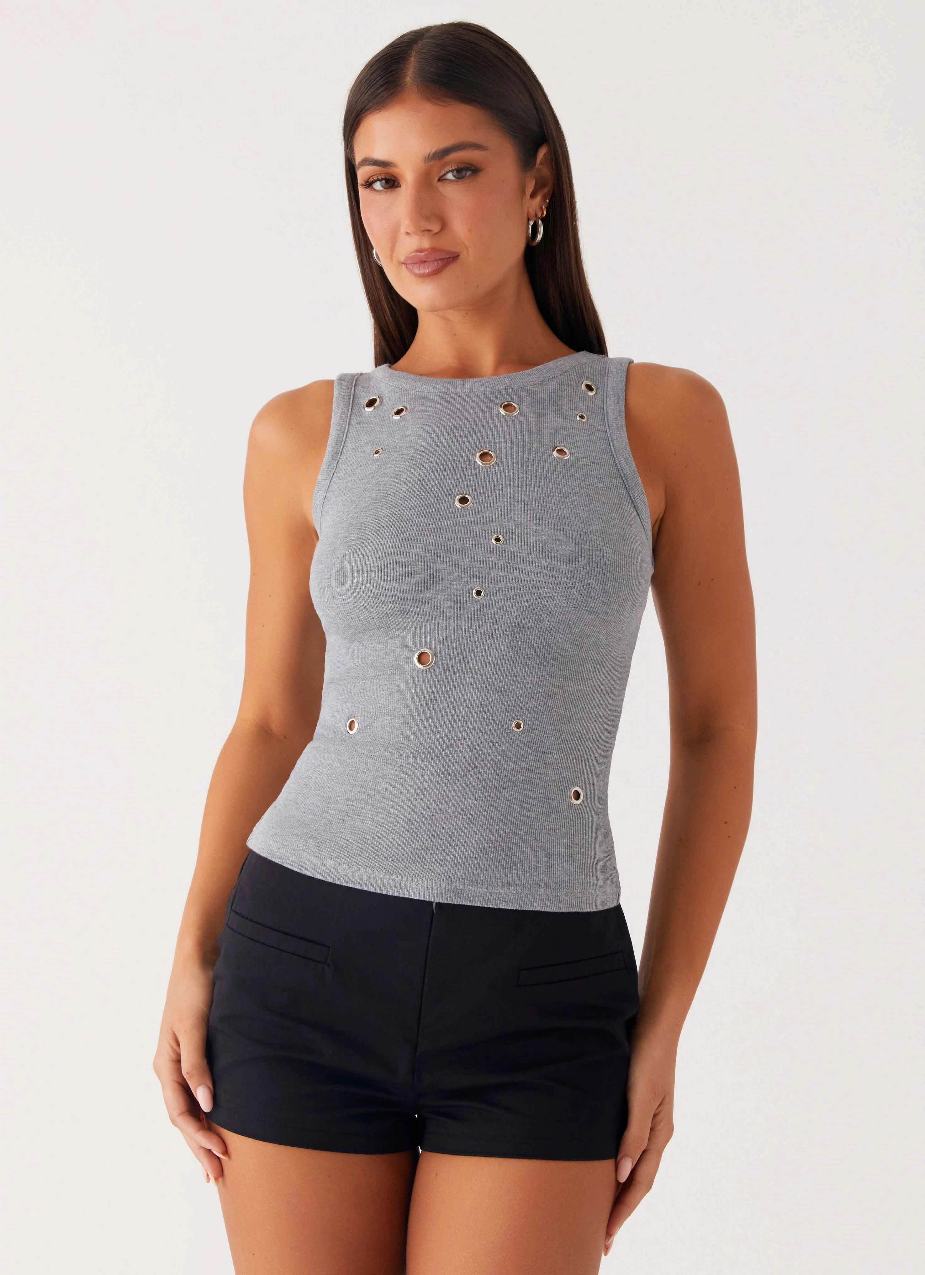 Oblivion Tank Top - Grey Athletic Look