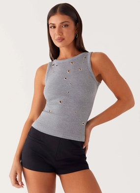Soft Touch Oblivion Tank Top - Grey