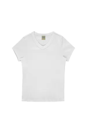 Jill Baby Tee in White Casual Style LightweightTexture