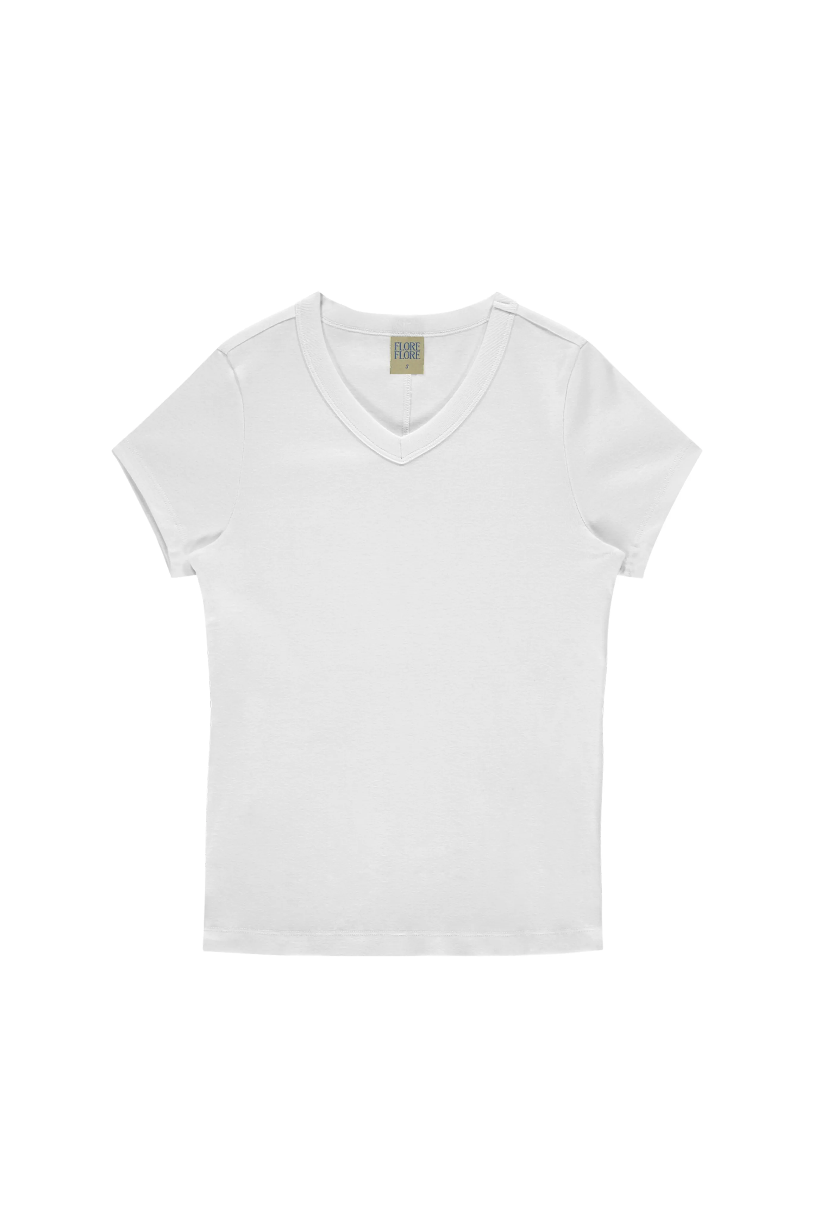 Jill Baby Tee in White Casual Style LightweightTexture