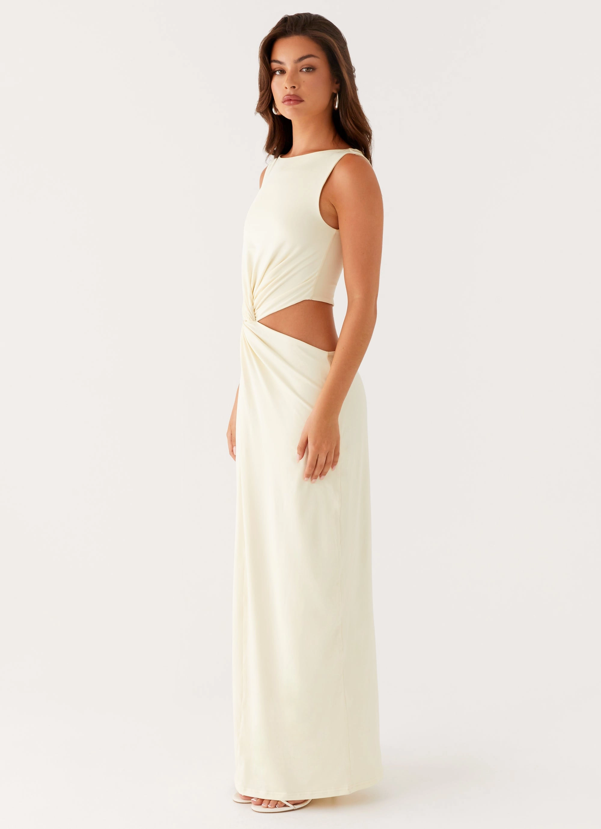 Lilabelle Twist Maxi Dress - Yellow Silky-Lining