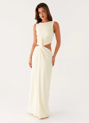 Lilabelle Twist Maxi Dress - Yellow Odor-Control