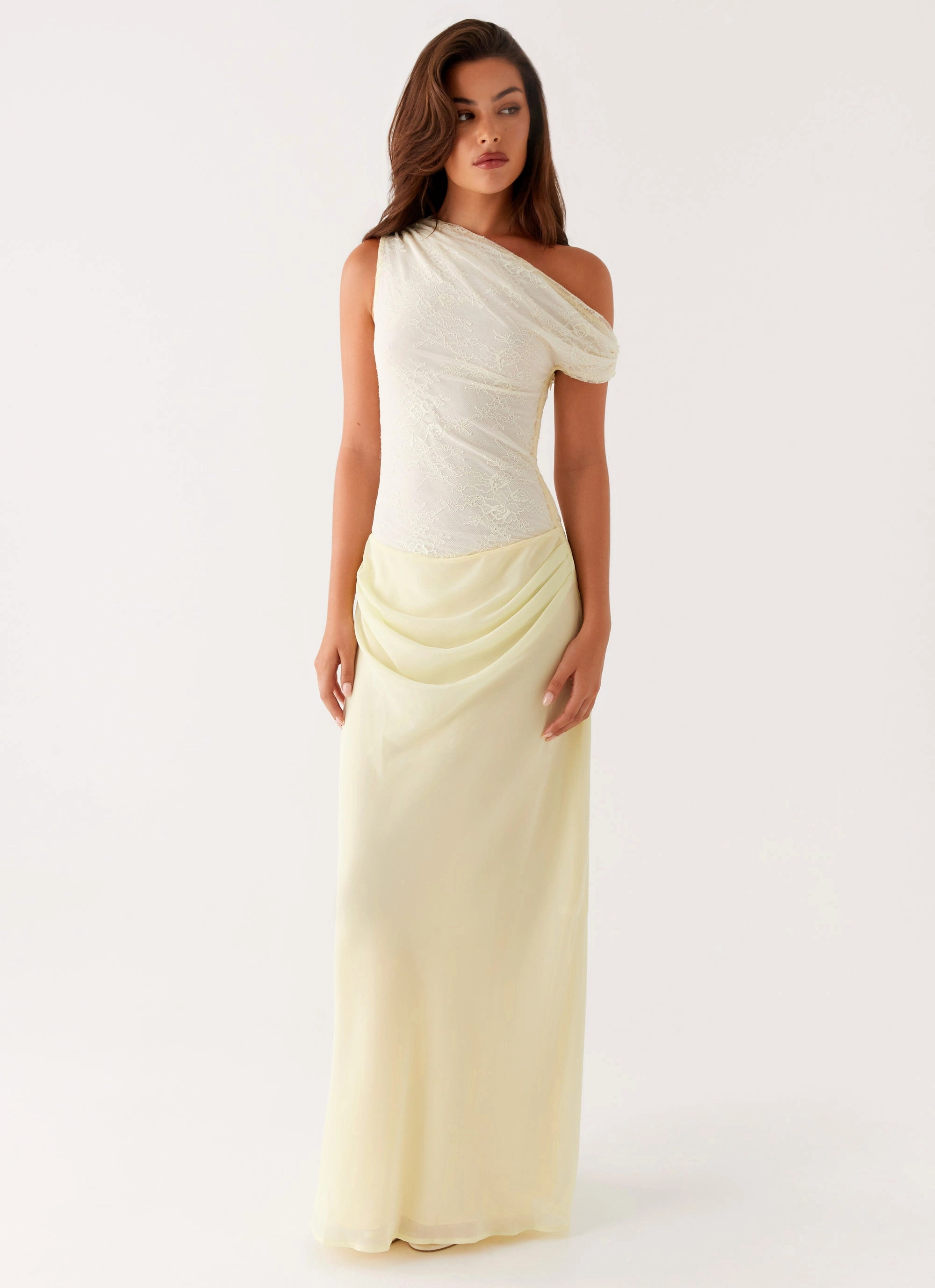 Fashionable Cut elegant design Lili Maxi Dress - Yellow