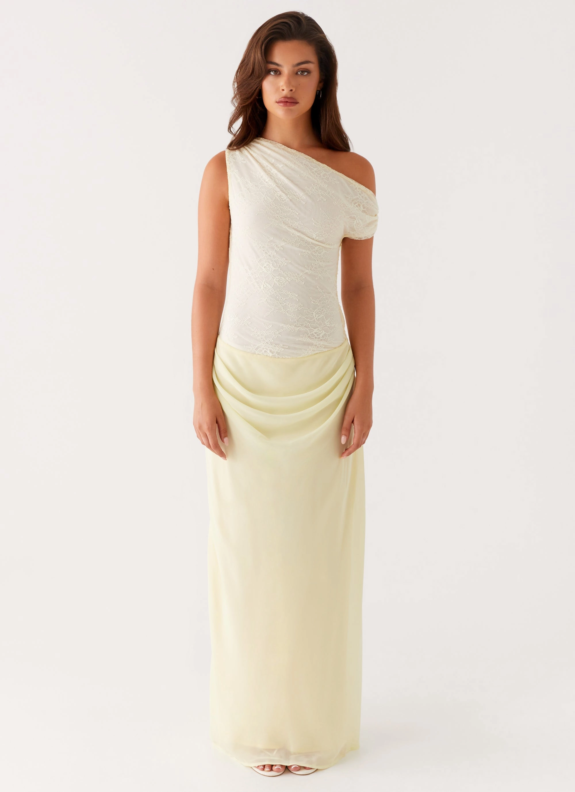 Pocket-Detail Clean Base Lili Maxi Dress - Yellow