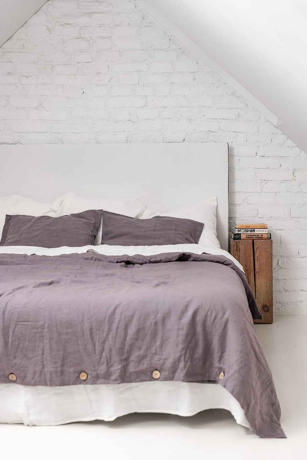 Linen sheets set in Dusty Lavender