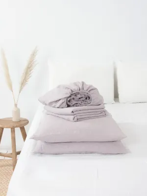Linen sheets set in Dusty Rose
