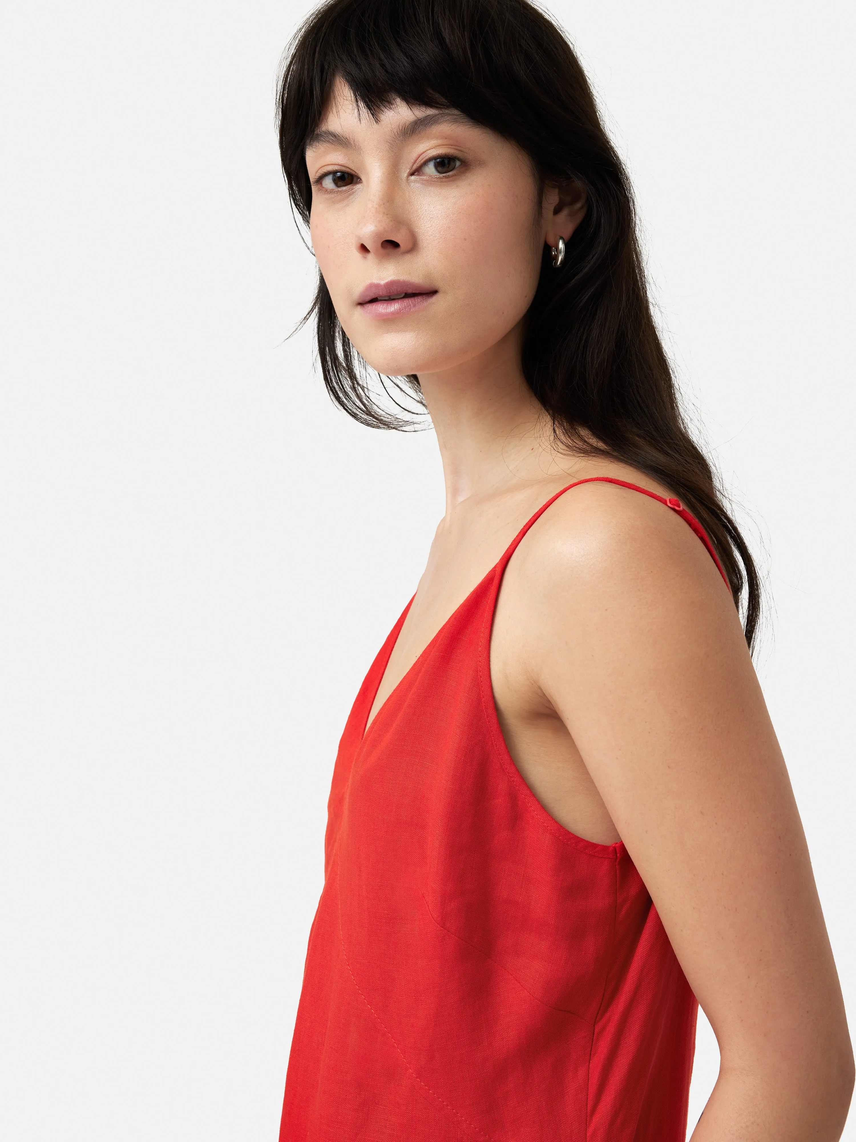 Linen Sundress | Red
