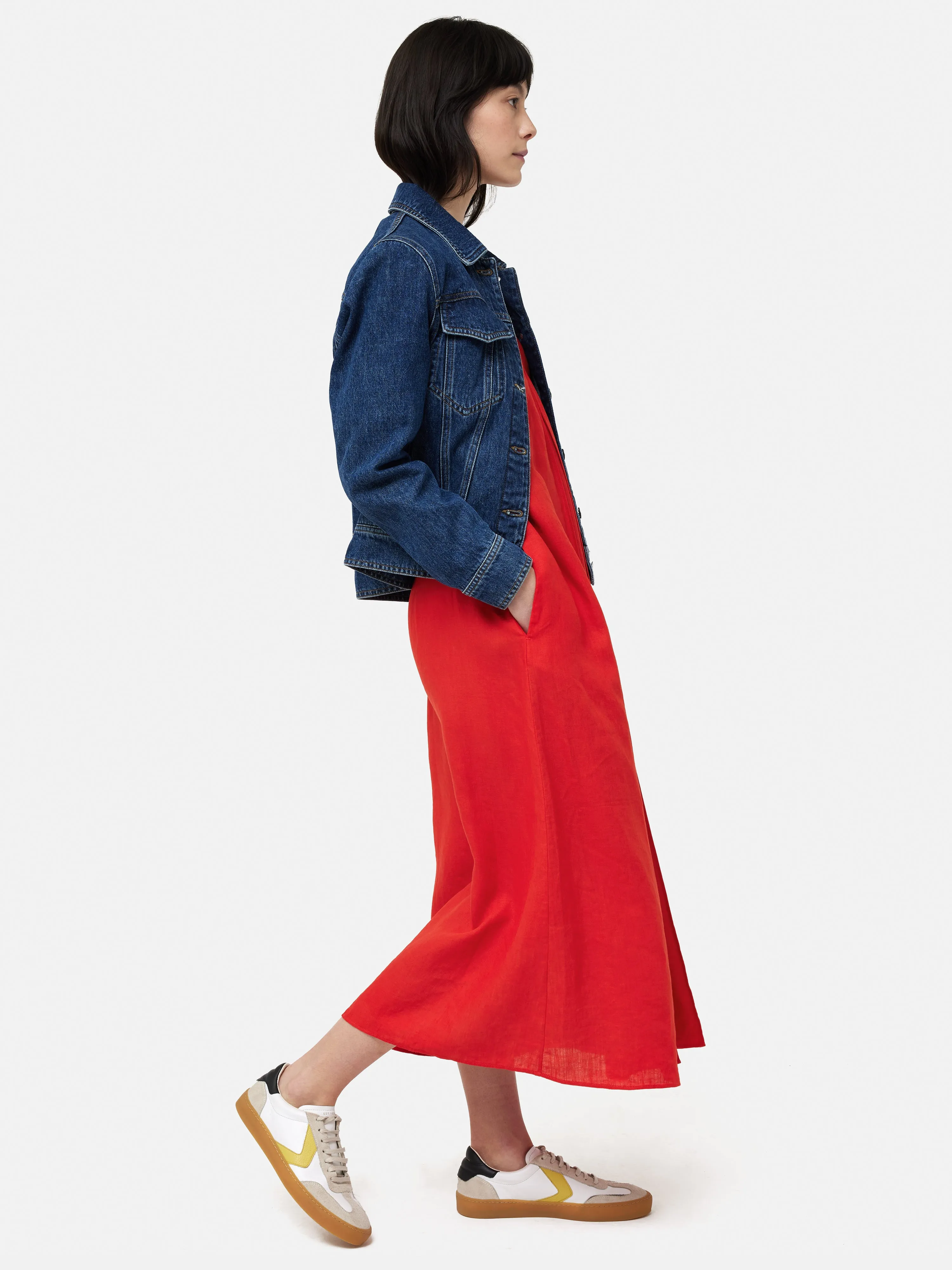 Linen Sundress | Red