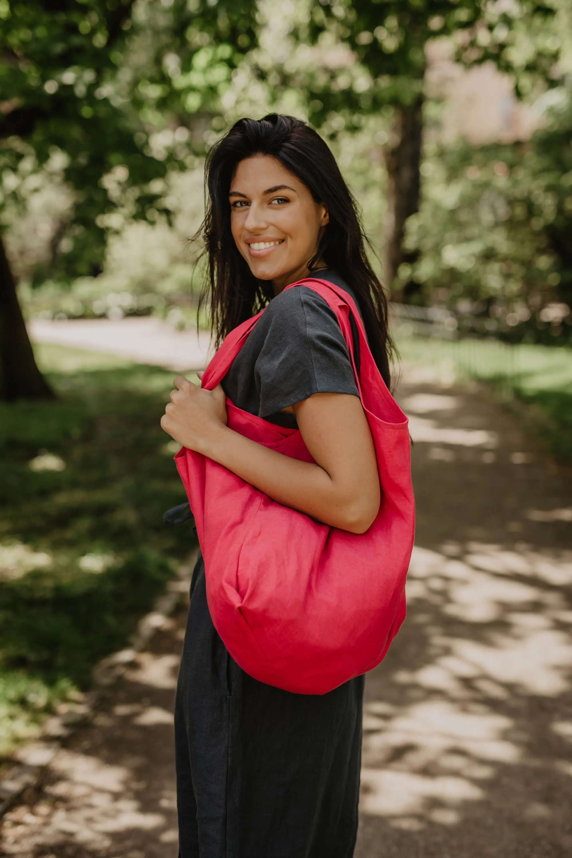 Linen tote bag
