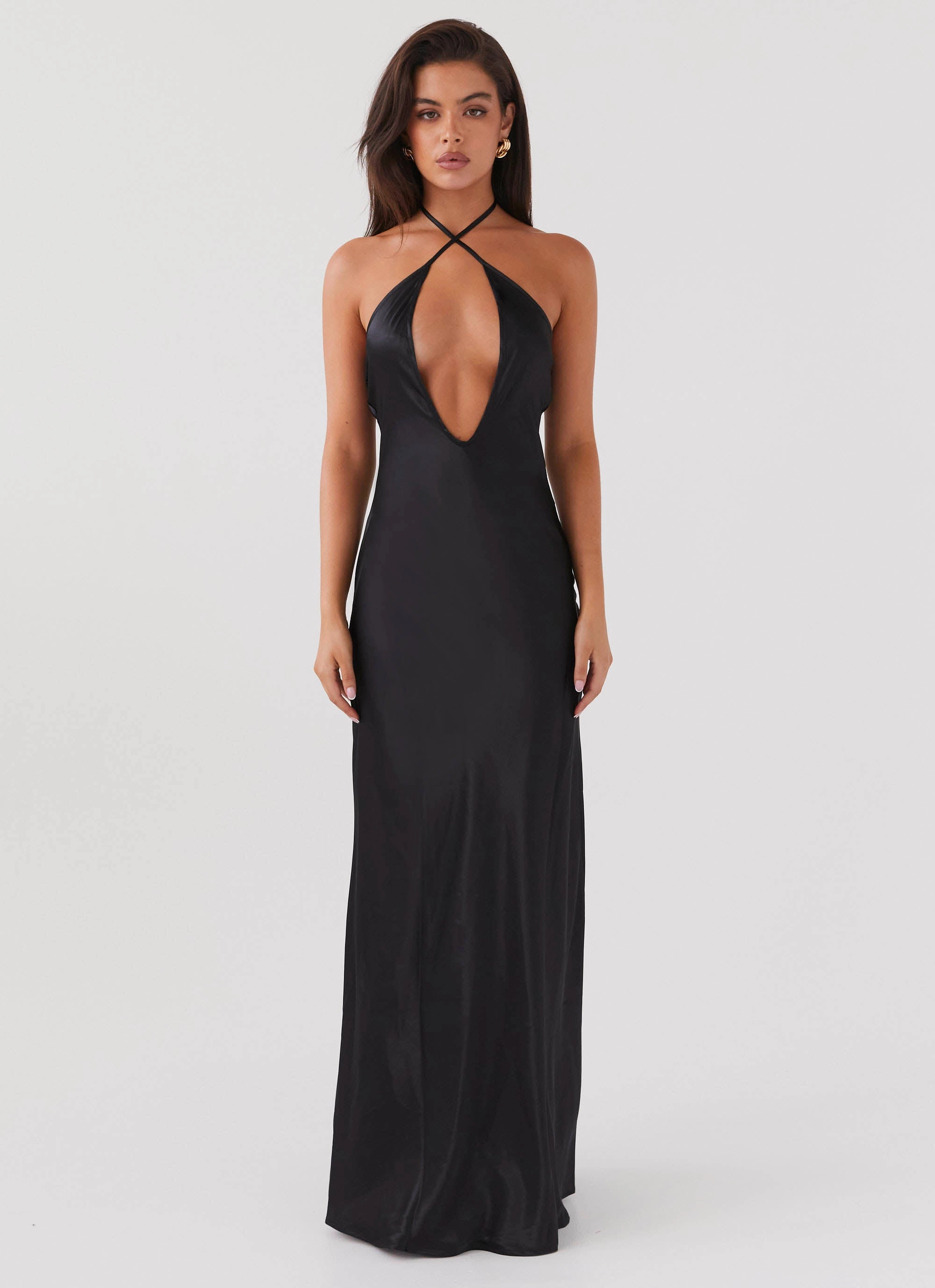 Easy Wrap Fresh Look Noir Symphony Maxi Dress - Black