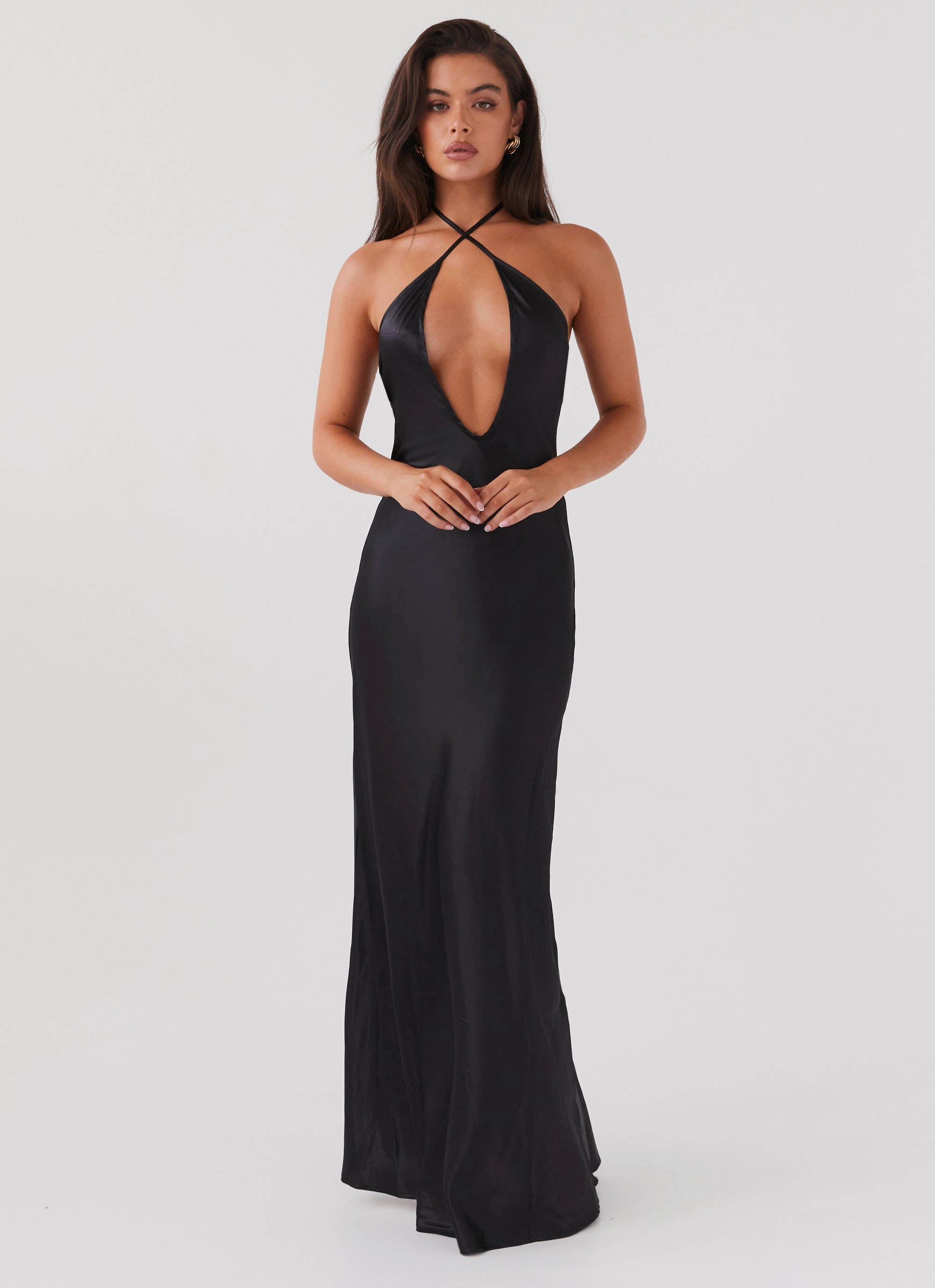Noir Symphony Maxi Dress - Black Mom Chic