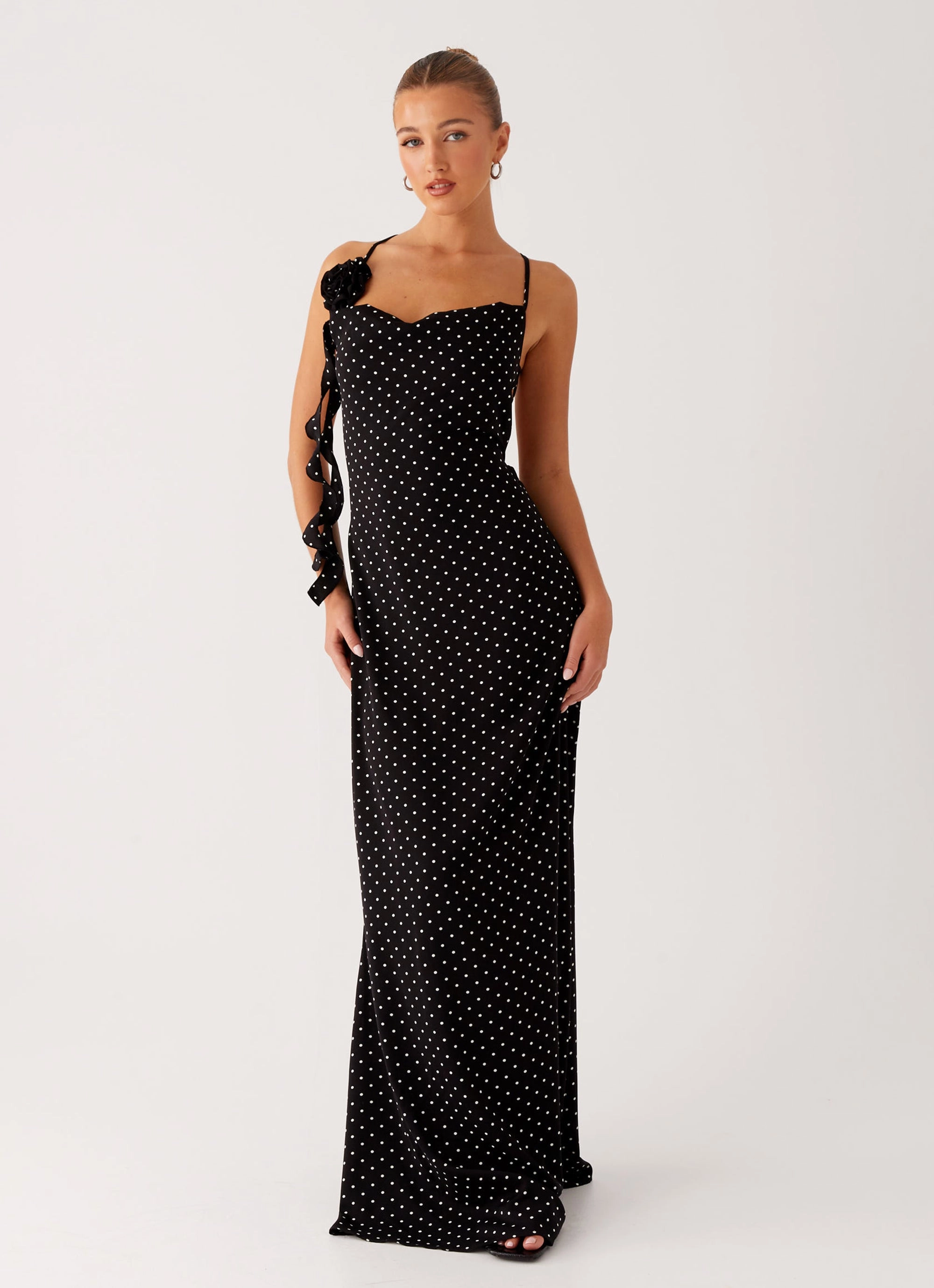 Purely Maxi Dress - Black Polka Dot Light Attitude