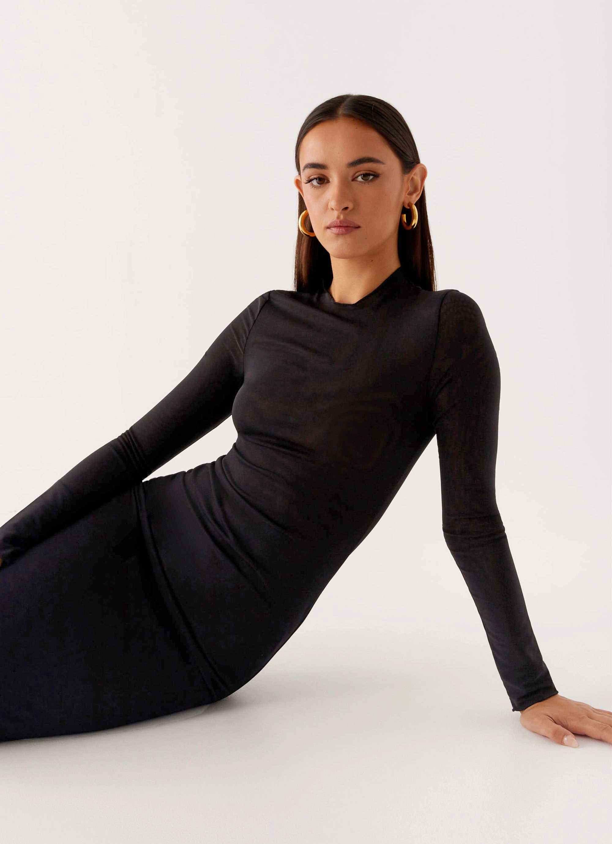 All Gender Fit Tailored Fit Kamora Maxi Dress - Black